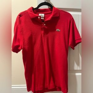 Lacoste Men Polo Bright Red Size 3 (Small)